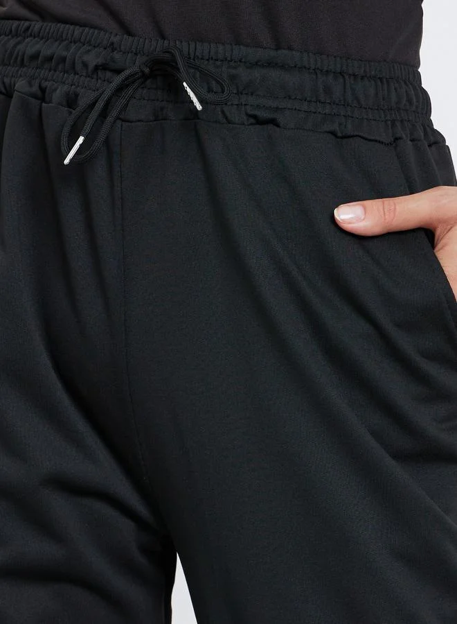 Take Two Solid Drawcord Waistband Straight Joggers